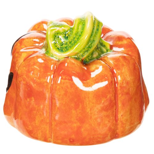 Figura decorativa de calabaza de cerámica para otoño y Halloween, 8 cm. | Floristik24.es