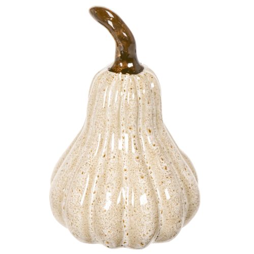 Calabaza decorativa de cerámica, decoración de mesa otoñal, 12 cm | Floristik24.es