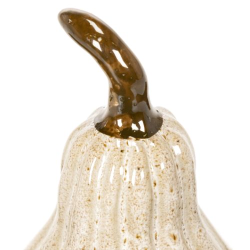 Calabaza decorativa de cerámica, decoración de mesa otoñal, 12 cm | Floristik24.es
