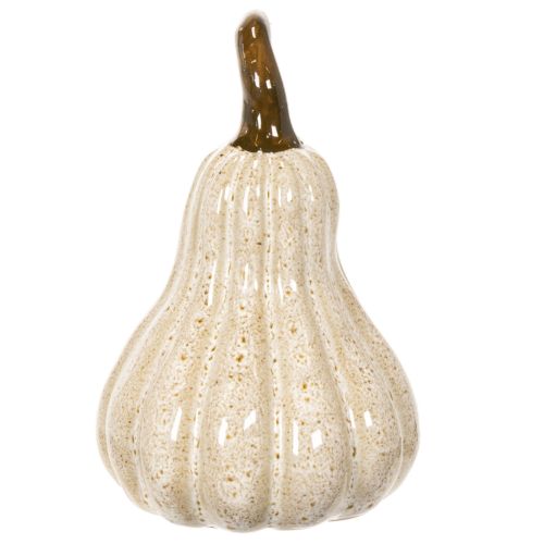 Calabaza decorativa de cerámica, decoración de mesa otoñal, 12 cm | Floristik24.es