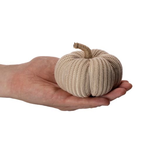 Calabazas decorativas de punto, decoración otoñal, 10 cm, 6 unidades | Floristik24.es