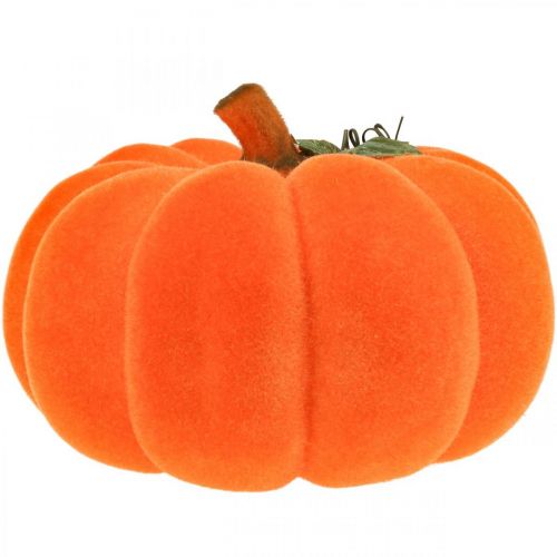 Floristik24 Calabaza deco naranja grande Decoración otoñal flocada Ø30cm