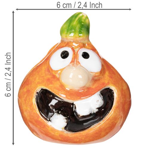 Figura decorativa de calabaza, ideal para decorar en otoño, 6 cm, 2 unidades. | Floristik24.es