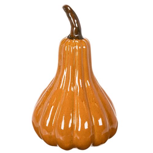 Calabaza de cerámica para decoración de mesa otoñal, 26 cm. | Floristik24.es