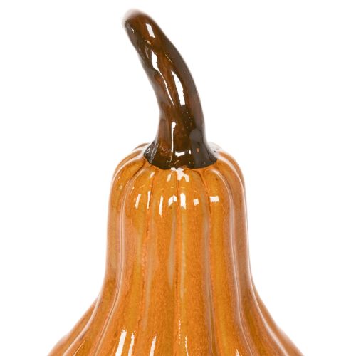Calabaza de cerámica para decoración de mesa otoñal, 26 cm. | Floristik24.es