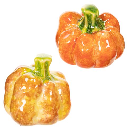 Calabazas decorativas para la decoración de mesa otoñal, 6 cm, 2 unidades