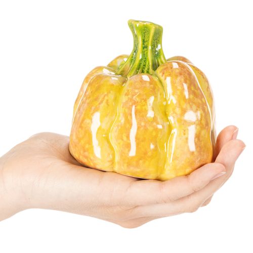 Figura de calabaza para decoración de mesa otoñal, decoración de otoño, 10 cm, 2 piezas | Floristik24.es