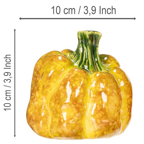 Figura de calabaza para decoración de mesa otoñal, decoración de otoño, 10 cm, 2 piezas | Floristik24.es