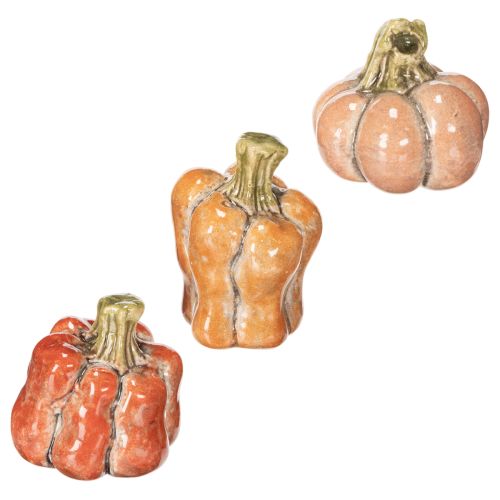 Juego de calabazas: Calabazas decorativas pequeñas para decoración otoñal, 5 cm, 3 piezas