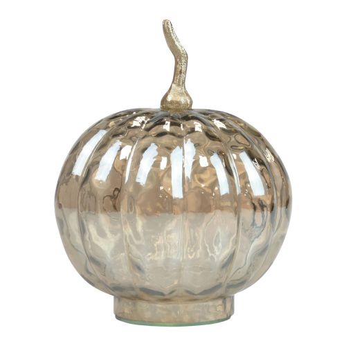 Artículo Decoración de calabaza vidrio calabaza decoración de mesa otoño Ø14cm H19cm