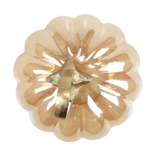 Artículo Decoración de calabaza de cristal decoración de mesa de calabaza de cristal naranja Ø14cm H18cm