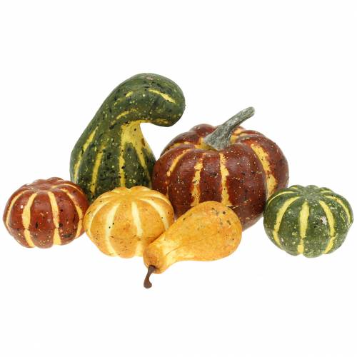 Floristik24 Mezcla de calabaza artificial 3,5 cm - 11 cm 26 piezas
