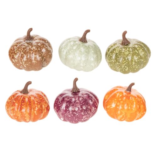 Juego de decoración de mini calabazas, decoraciones de otoño y Halloween, colores surtidos, 4 cm, 24 piezas