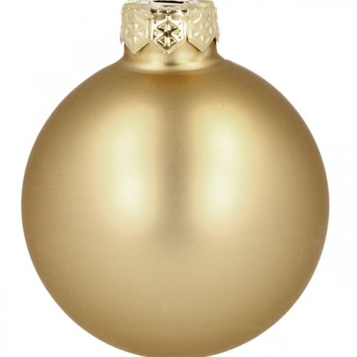 Floristik24 Bolas de Navidad cristal dorado mate brillante Ø5,5cm 26uds