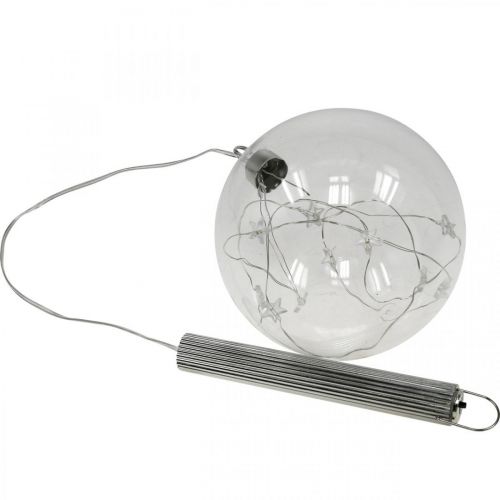 Floristik24 Bola navideña bola LED Ø12cm 15L interior temporizador blanco cálido