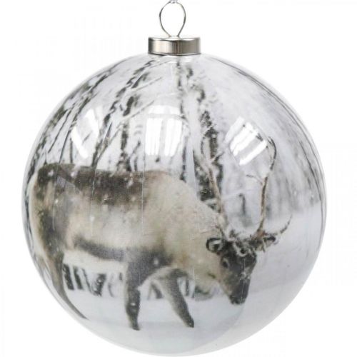 Floristik24 Bolas de Navidad, árbol de Navidad con motivo de bolas ciervos Ø8cm 3pcs