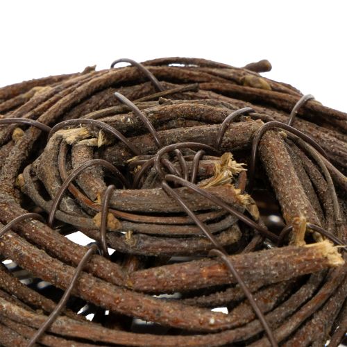 Artículo Esfera de vid, marrón natural, para decoración, Ø14cm H14cm