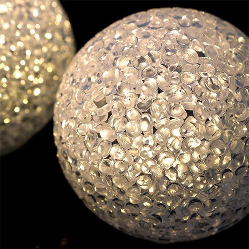 Floristik24 Bola con iluminación media blanco-cálido Ø7cm 6ud