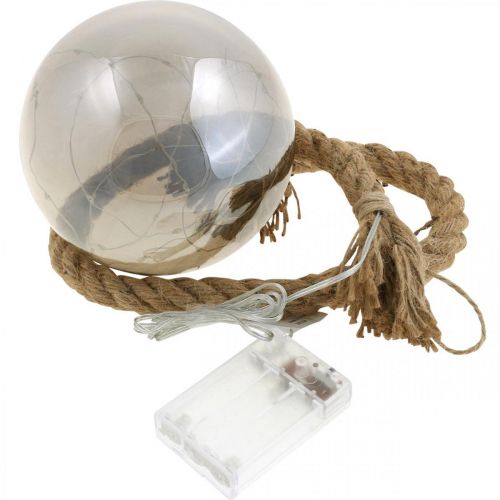 Floristik24 Bola de luz interior bola LED con cuerda Ø14cm 30L blanco cálido