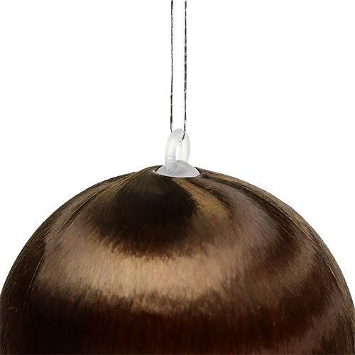 Floristik24 Decoración de Navidad Bola para árbol Plástico Ø6cm Marrón 6pcs