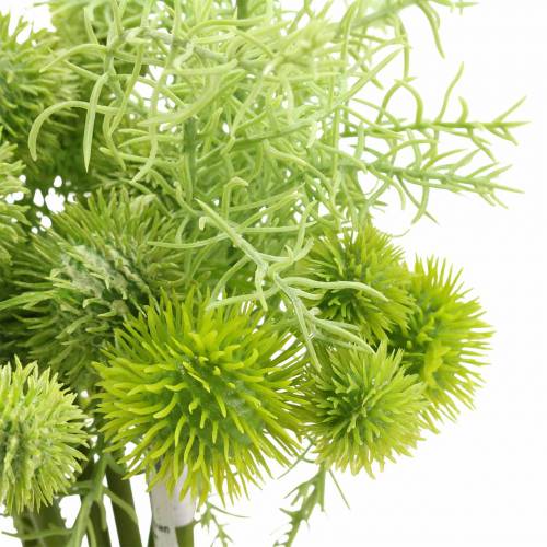 Floristik24 Cardo bola en manojo verde artificial surtido 34cm 10uds