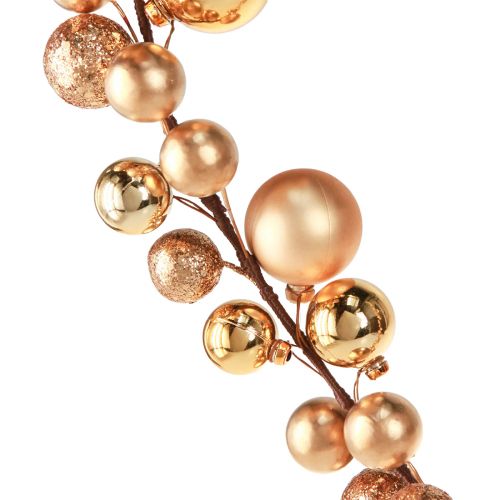 Floristik24 Guirnalda de bolas Guirnalda navideña Navidad oro 160cm