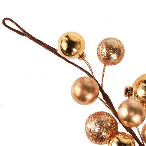 Floristik24 Guirnalda de bolas Guirnalda navideña Navidad oro 160cm