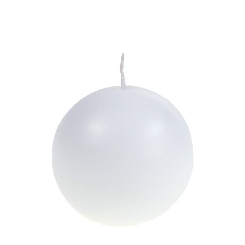 Floristik24 Vela bola 80mm blanca 6ud