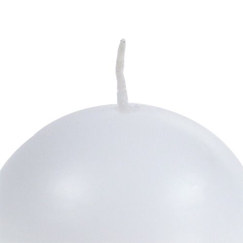 Floristik24 Vela bola 80mm blanca 6ud