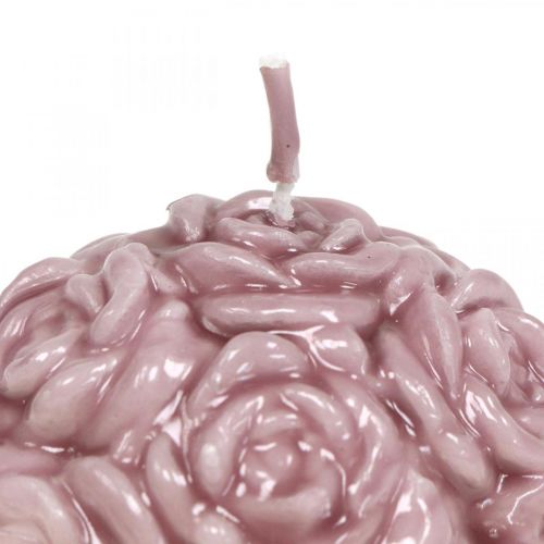 Artículo Vela bola rosas Vela redonda vela rosa decoración Ø7cm