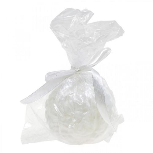 Artículo Vela bola rosas vela redonda vela blanca decoración Ø7cm