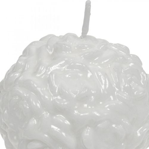 Vela bola rosas vela redonda vela blanca decoración Ø7cm