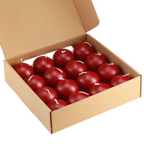 Artículo Velas bola 60mm rojo viejo 16 uds