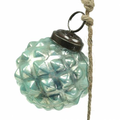 Floristik24 Guirnalda decorativa navideña bolas de árbol de Navidad azul claro 120cm
