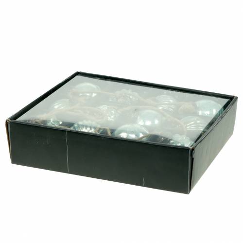 Floristik24 Guirnalda decorativa navideña bolas de árbol de Navidad azul claro 120cm