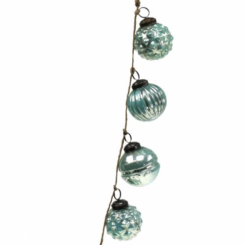 Floristik24 Guirnalda decorativa navideña bolas de árbol de Navidad azul claro 120cm