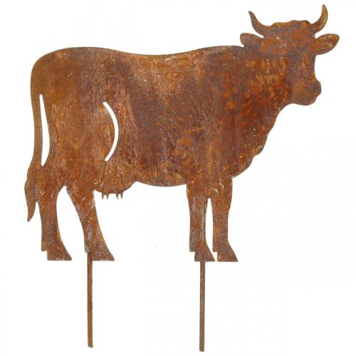 Floristik24 Vacas, vaca tapón de metal, decoración de jardín, pátina L14,5/19/24cm juego de 3