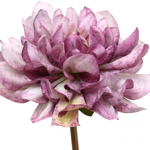 Artículo Flor artificial Dalia Flor de seda morada y capullo Al. 57 cm