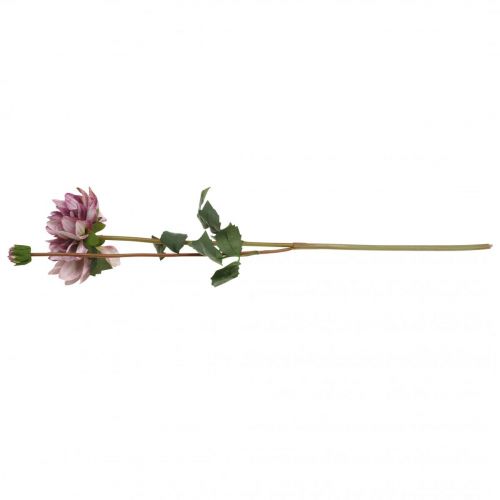Artículo Flor artificial Dalia Flor de seda morada y capullo Al. 57 cm