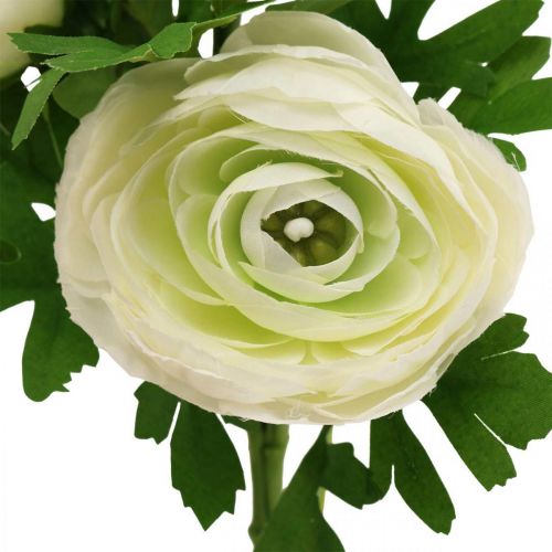 Artículo Flores artificiales Ranunculus flores artificiales de jardín blanco 34cm