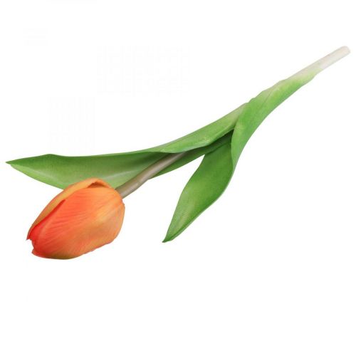 Artículo Flor artificial Tulipán naranja Real Touch flor de primavera H21cm