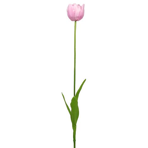 Floristik24 Tulipanes artificiales rellenos rosa oscuro 84cm - 85cm 3pcs