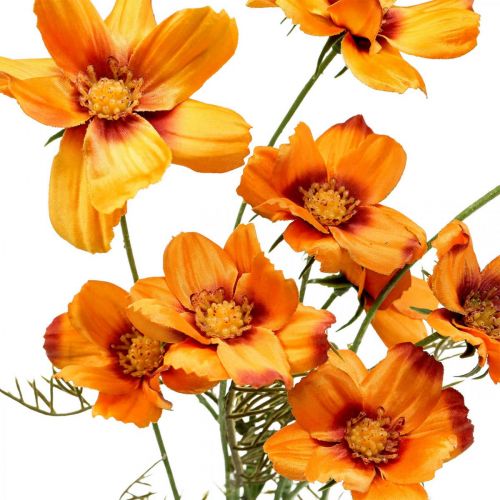 Artículo Flores artificiales Cosmea Cesta de joyería naranja H51cm 3pcs