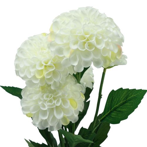 Artículo Flores artificiales dalias decorativas artificiales blancas 50cm