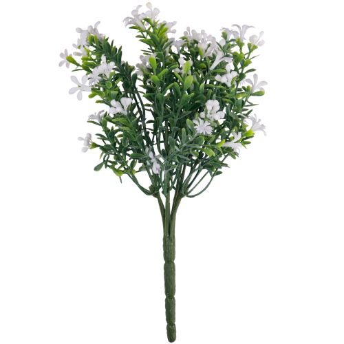 Flores artificiales decoración ramo de flores artificiales planta de hielo blanco 26cm