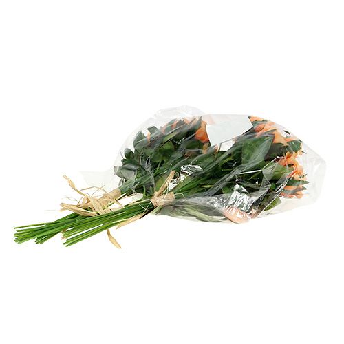 Floristik24 Flores artificiales ramo de rosas naranja L26cm 3pcs