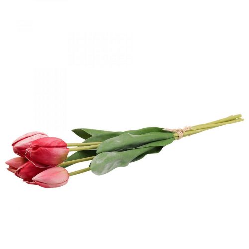 Floristik24 Tulipán artificial rojo, flor de primavera 48cm lote de 5
