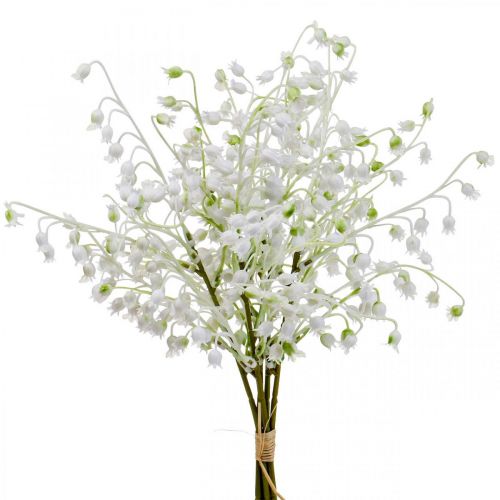 Floristik24 Flores artificiales, lirios del valle artificiales decoración blanco 38cm 5pcs