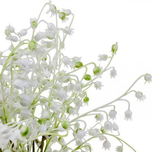 Floristik24 Flores artificiales, lirios del valle artificiales decoración blanco 38cm 5pcs