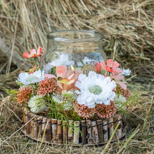 Artículo Flores artificiales rosa allium decoración cebollas ornamentales 34cm 3pcs en ramo